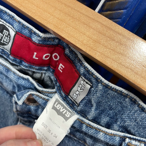 Vintage Levis SilverTab Jeans Mens 36x34 Light Wash Denim Loose Fit 90s - Picture 5 of 5